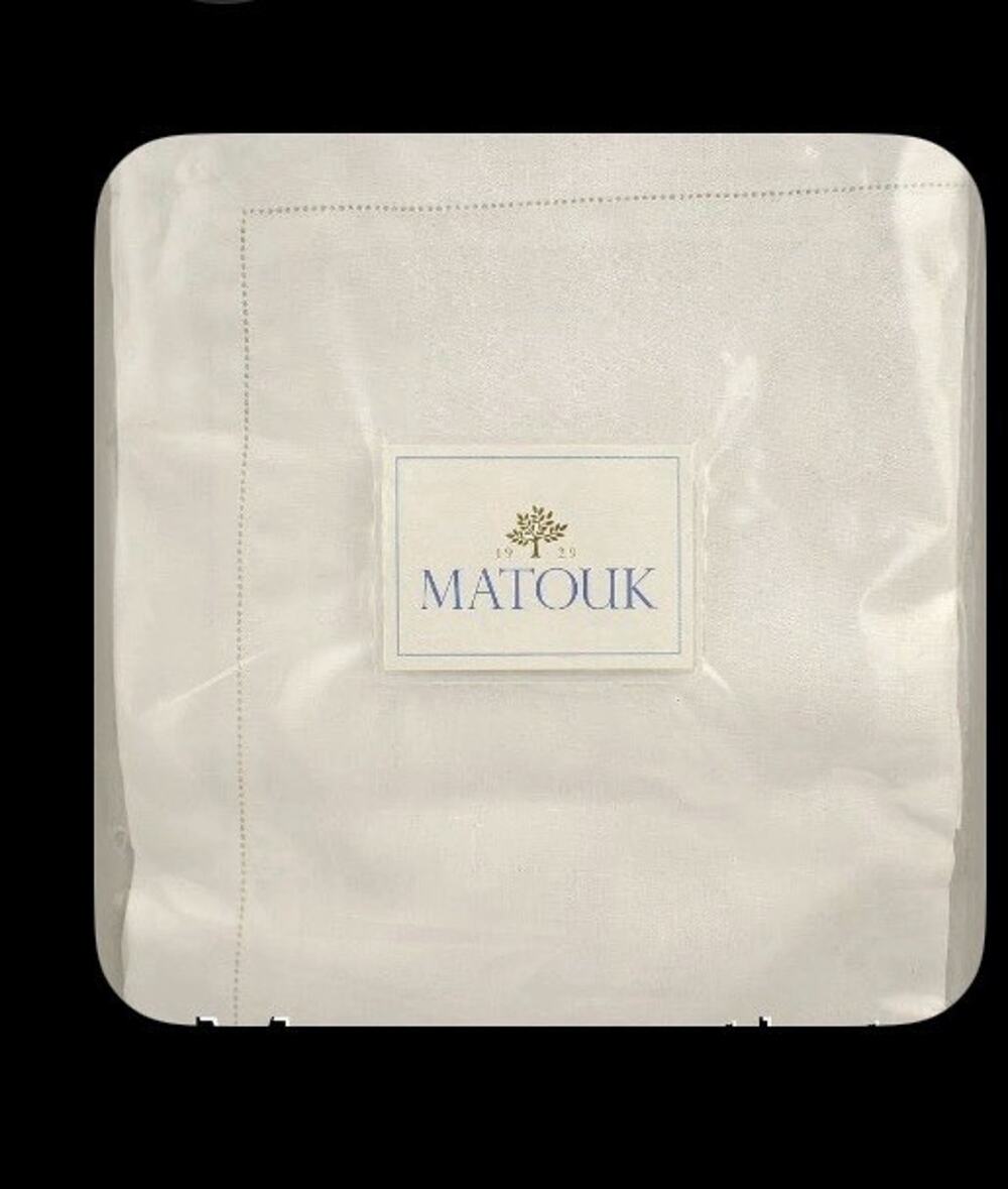 Matouk Roman Hemstitch Linen KING Pillowcases White